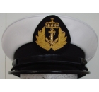 White Uniform Peak Cap for Navy with Plain Visor