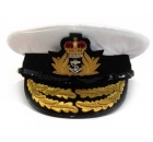 Golden Embroidered Peak Cap Navy