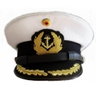 White Navy Peak Cap