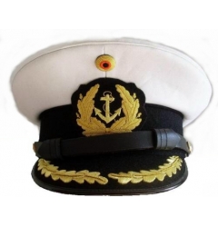 White Navy Peak Cap