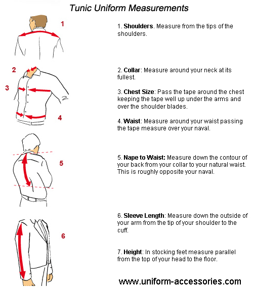 Tunic Uniform Measurement Guide